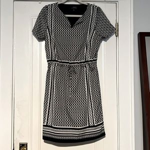 The Limited Geometric tie-waist dress
